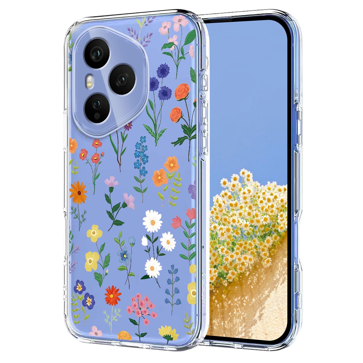 For Honor 400 Pro 5G (Global) Case Butterfly Floral Pattern Printing TPU Phone Back Cover