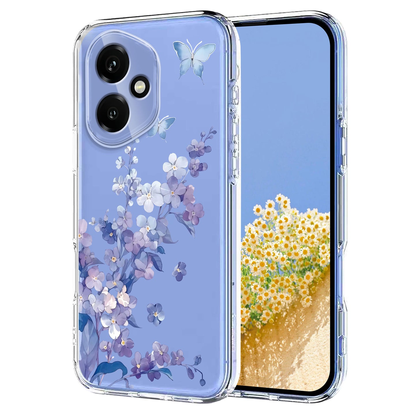 For Honor 400 5G (Global) Case Butterfly Floral Pattern Printing TPU Phone Back Cover