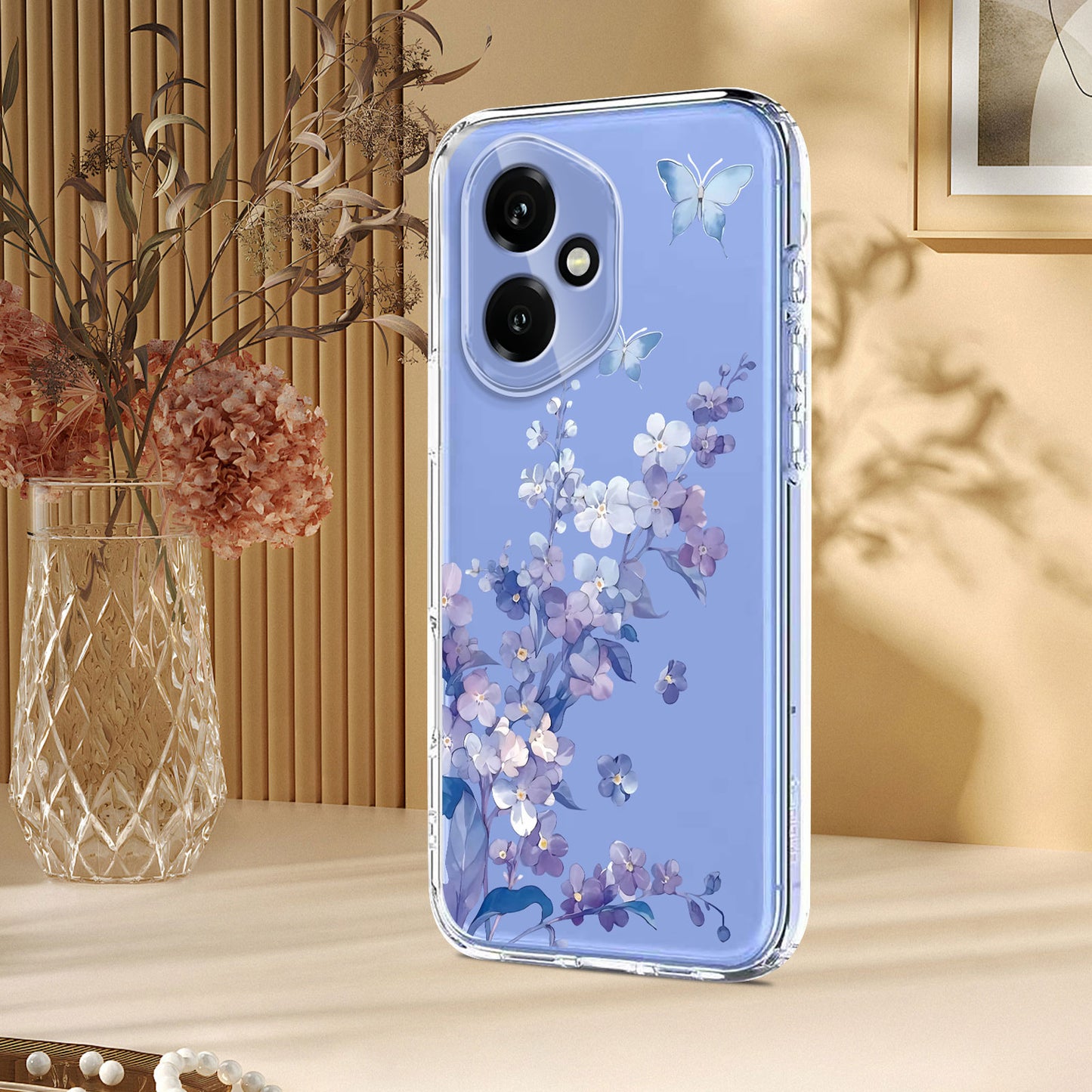 For Honor 400 5G (Global) Case Butterfly Floral Pattern Printing TPU Phone Back Cover