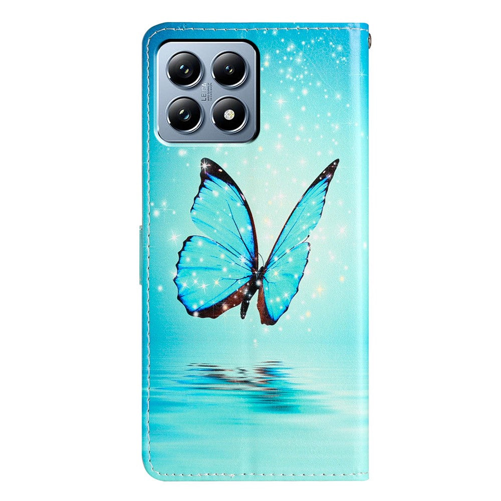 For Xiaomi 15T Pro Wallet Case PU Leather Pattern Printing Stand Phone Cover with Strap