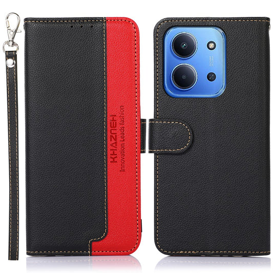 Xiaomi Redmi 15C 4G (EU) (173mm) / Xiaomi Redmi 15C 5G (EU) (173mm) Handyhülle – KHAZNEH 15C 4G (EU) (173 mm) mit RFID-Schutz, PU-Leder- mit Riemen