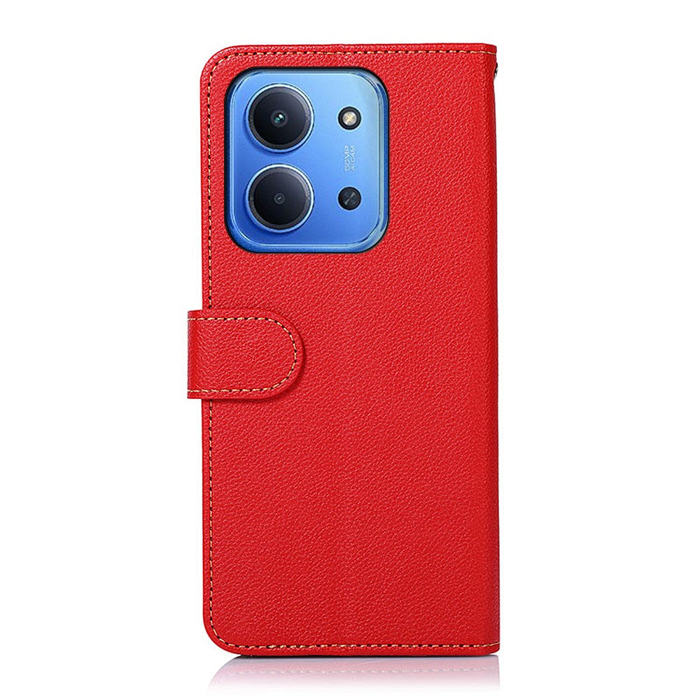 KHAZNEH For Xiaomi Redmi 15C 5G (EU) (173mm) / 15C 4G (EU) (173mm) Case RFID Blocking Wallet PU Leather Phone Cover with Strap