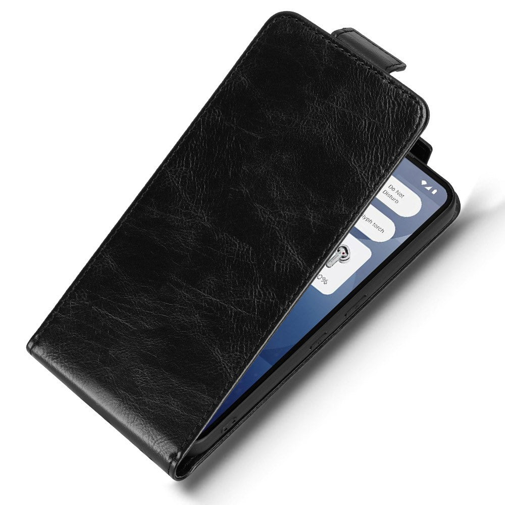 For Nothing Phone (3) 5G Stand Case Magnetic Clasp Vertical Flip Leather Phone Cover with Card Holder