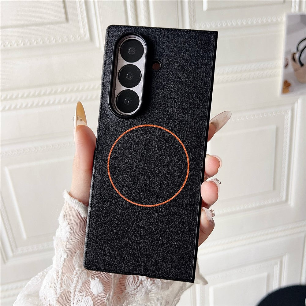 For Samsung Galaxy Z Fold7 5G Magnetic Case Leather + PC Phone Cover