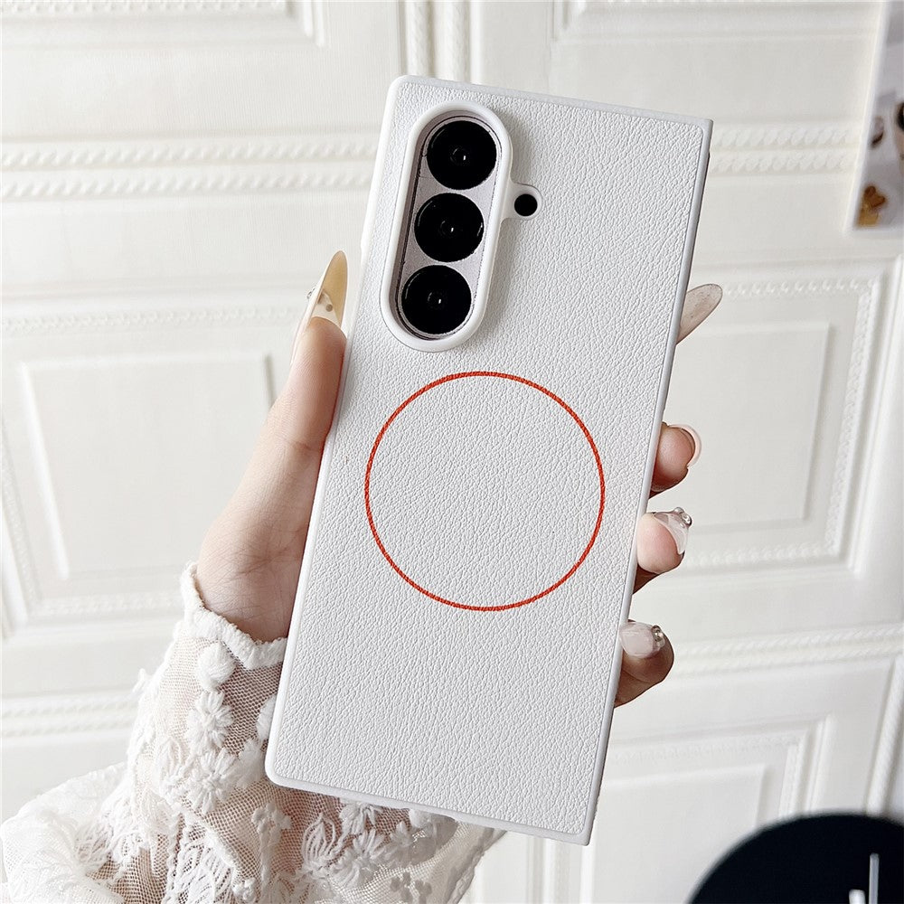 For Samsung Galaxy Z Fold7 5G Magnetic Case Leather + PC Phone Cover