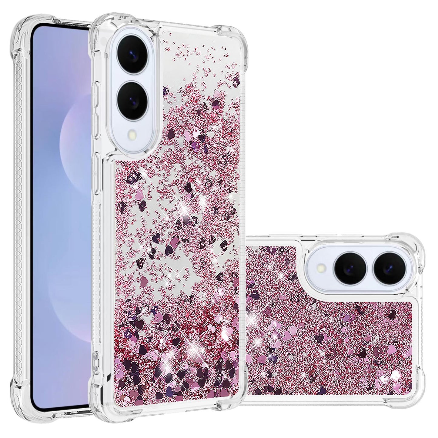 Galaxy S25 Edge Glitzer-Hülle – Stoßfeste Handyrückseite