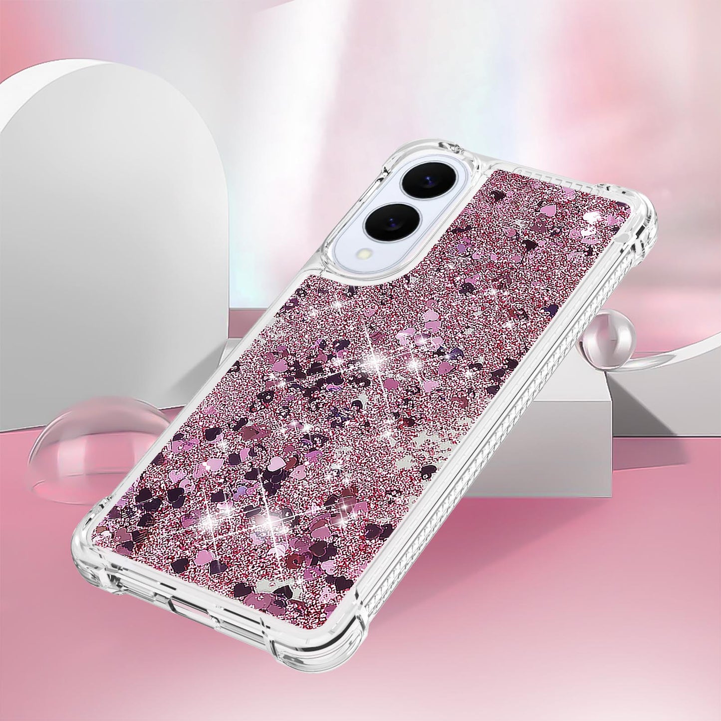 Galaxy S25 Edge Glitzer-Hülle – Stoßfeste Handyrückseite