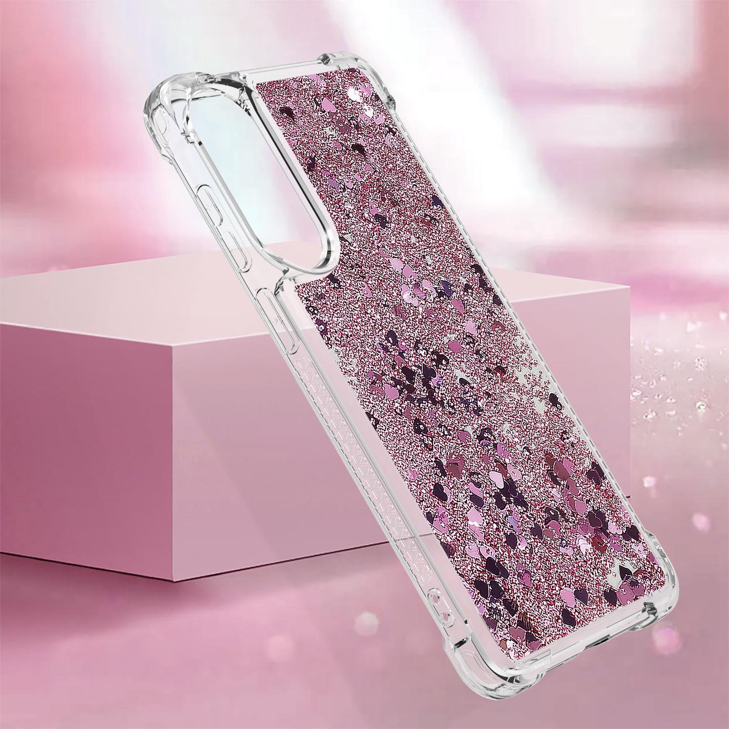 Galaxy S25 Edge Glitzer-Hülle – Stoßfest & mit Treibsand