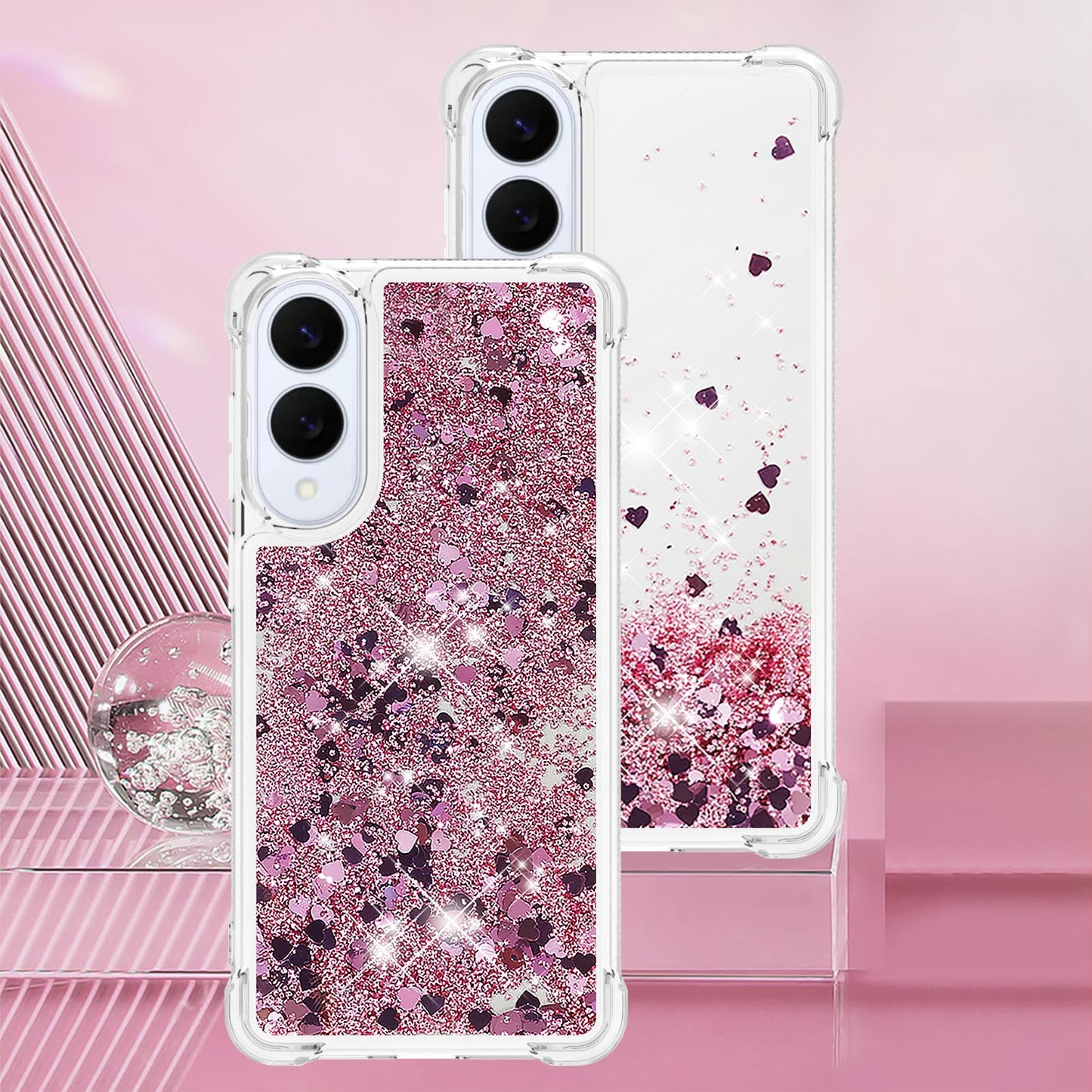 Galaxy S25 Edge Glitzer-Hülle – Stoßfest & mit Treibsand
