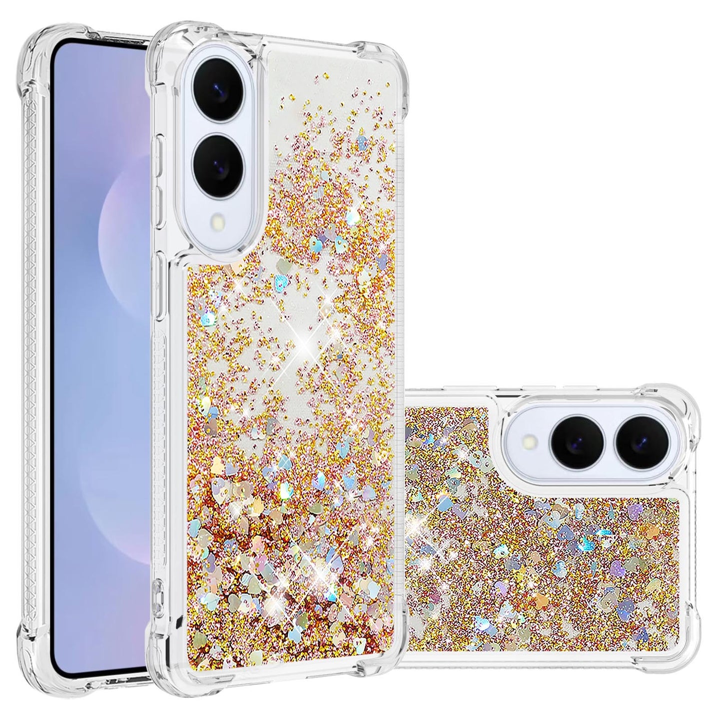 Galaxy S25 Edge Glitzer-Hülle – Stoßfeste Handyrückseite