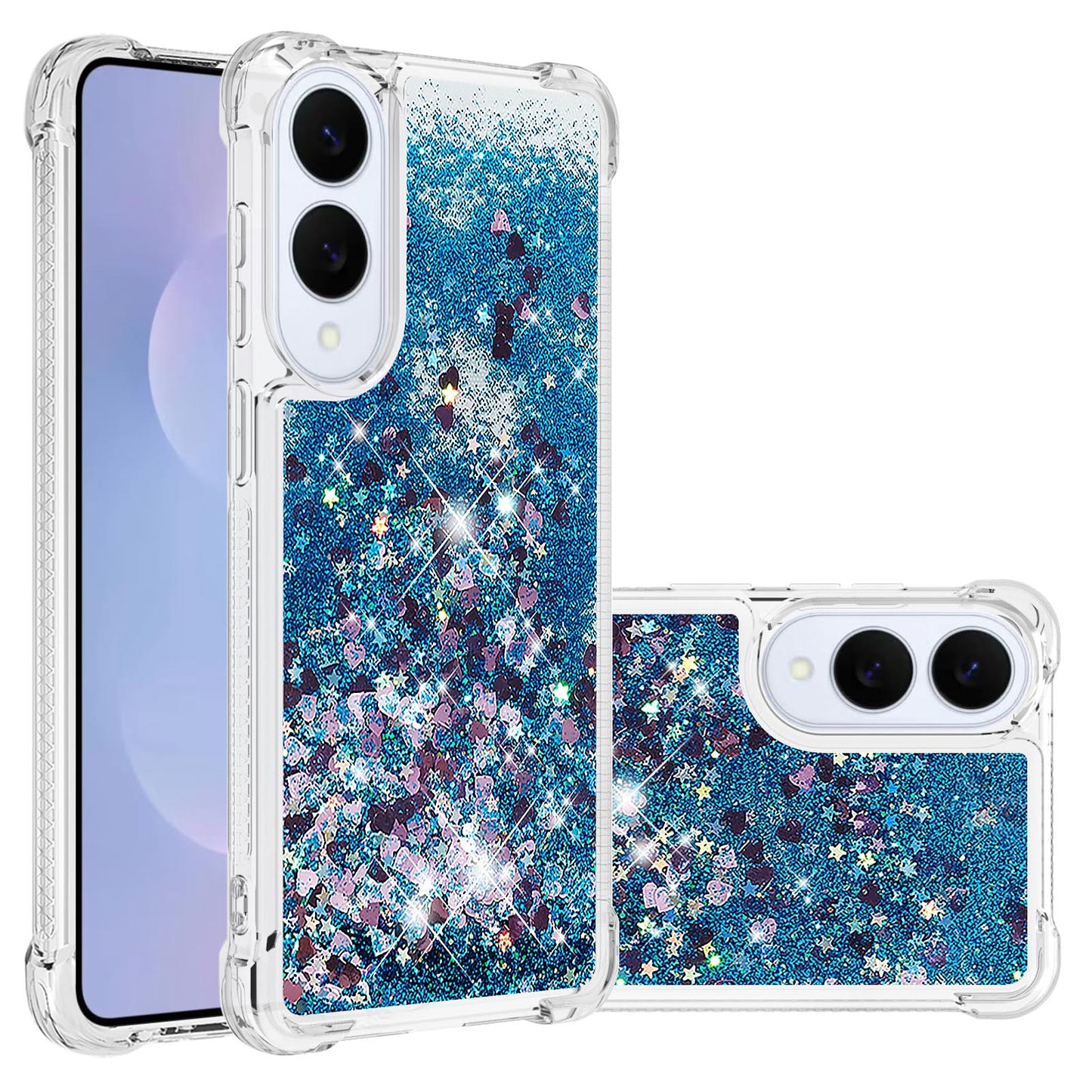 Galaxy S25 Edge Glitzer-Hülle – Stoßfeste Handyrückseite