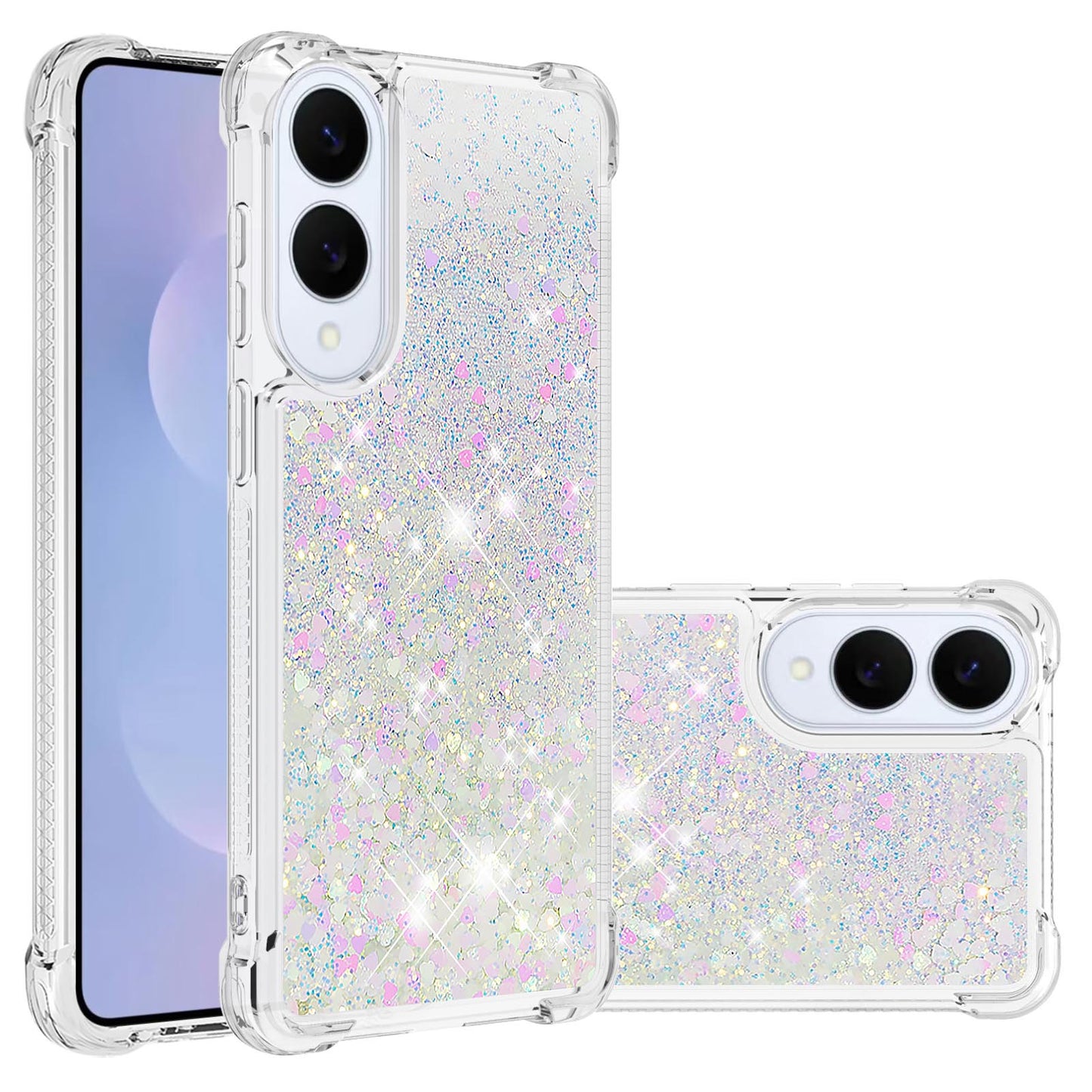 Galaxy S25 Edge Glitzer-Hülle – Stoßfeste Handyrückseite