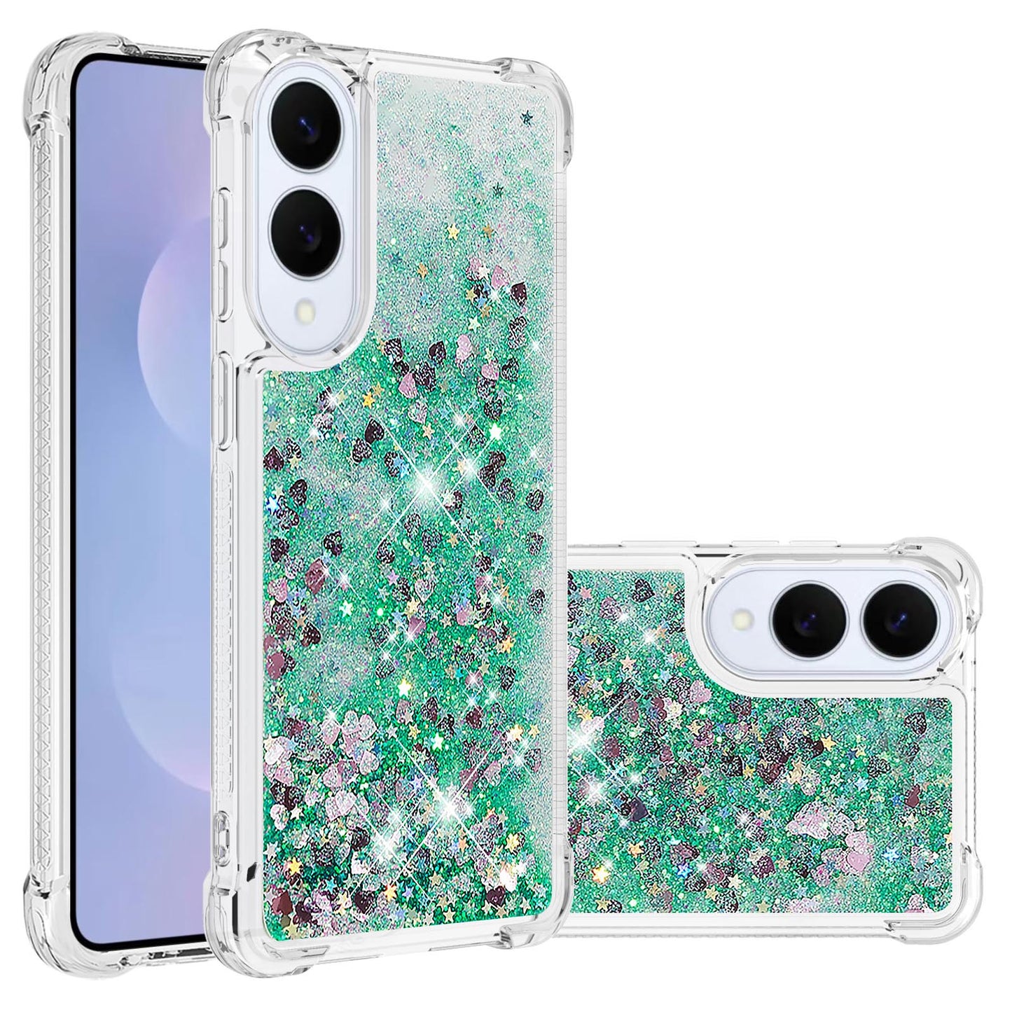 Galaxy S25 Edge Glitzer-Hülle – Stoßfest & mit Treibsand