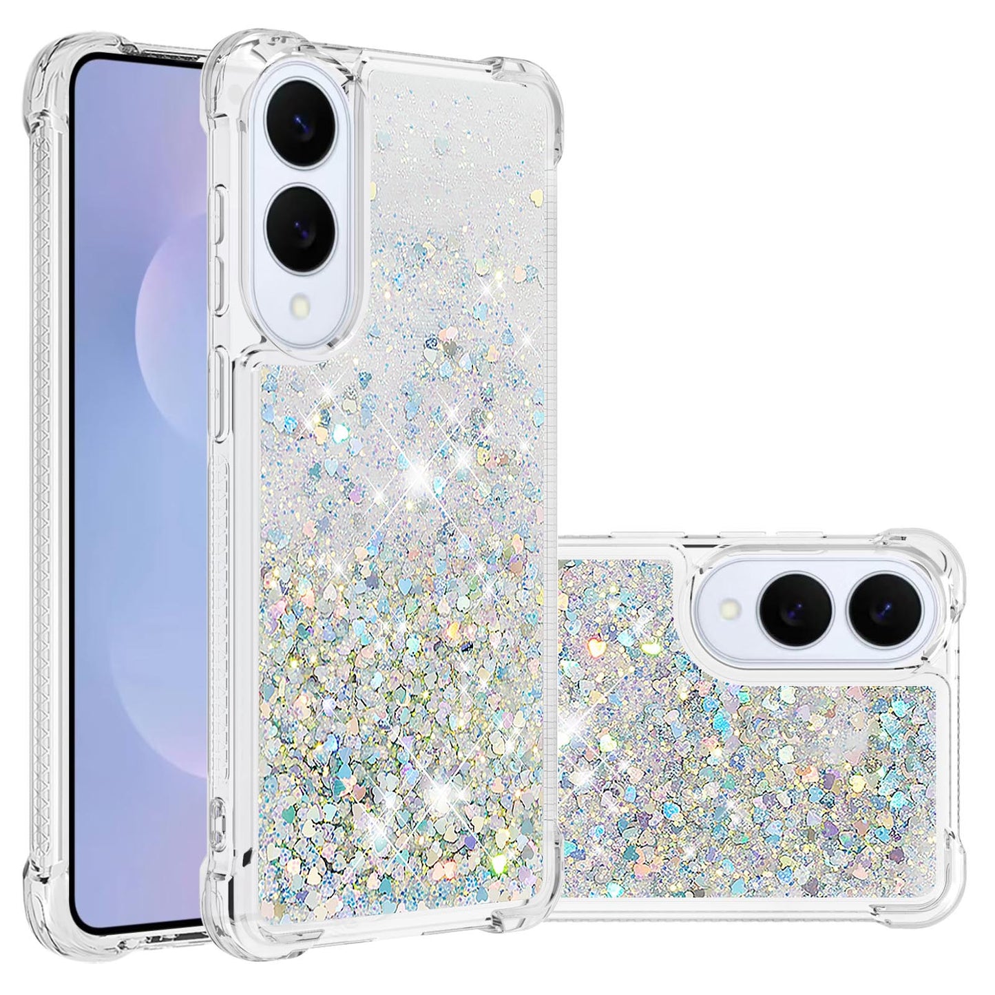 Galaxy S25 Edge Glitzer-Hülle – Stoßfest & mit Treibsand