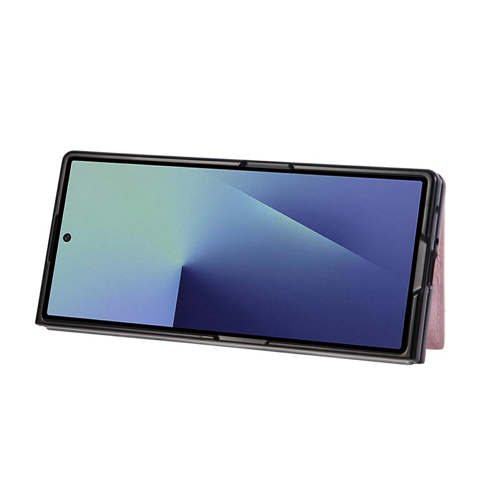 For Samsung Galaxy Z Fold7 5G Case Flower Leather PC RFID Blocking Phone Cover Card Slots