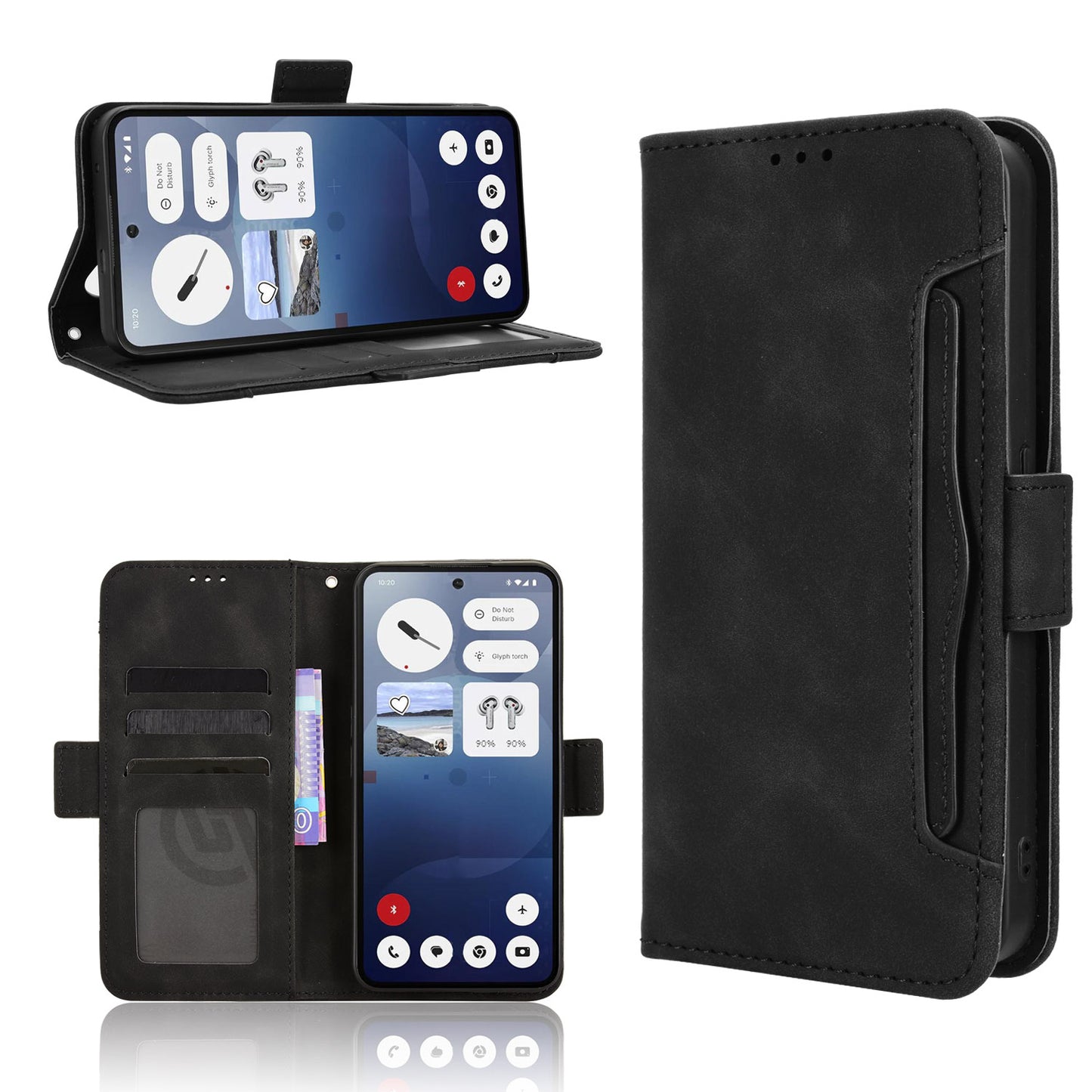 For Nothing Phone (3) 5G Leather Case Phone Wallet Cover with Multiple Card Slots