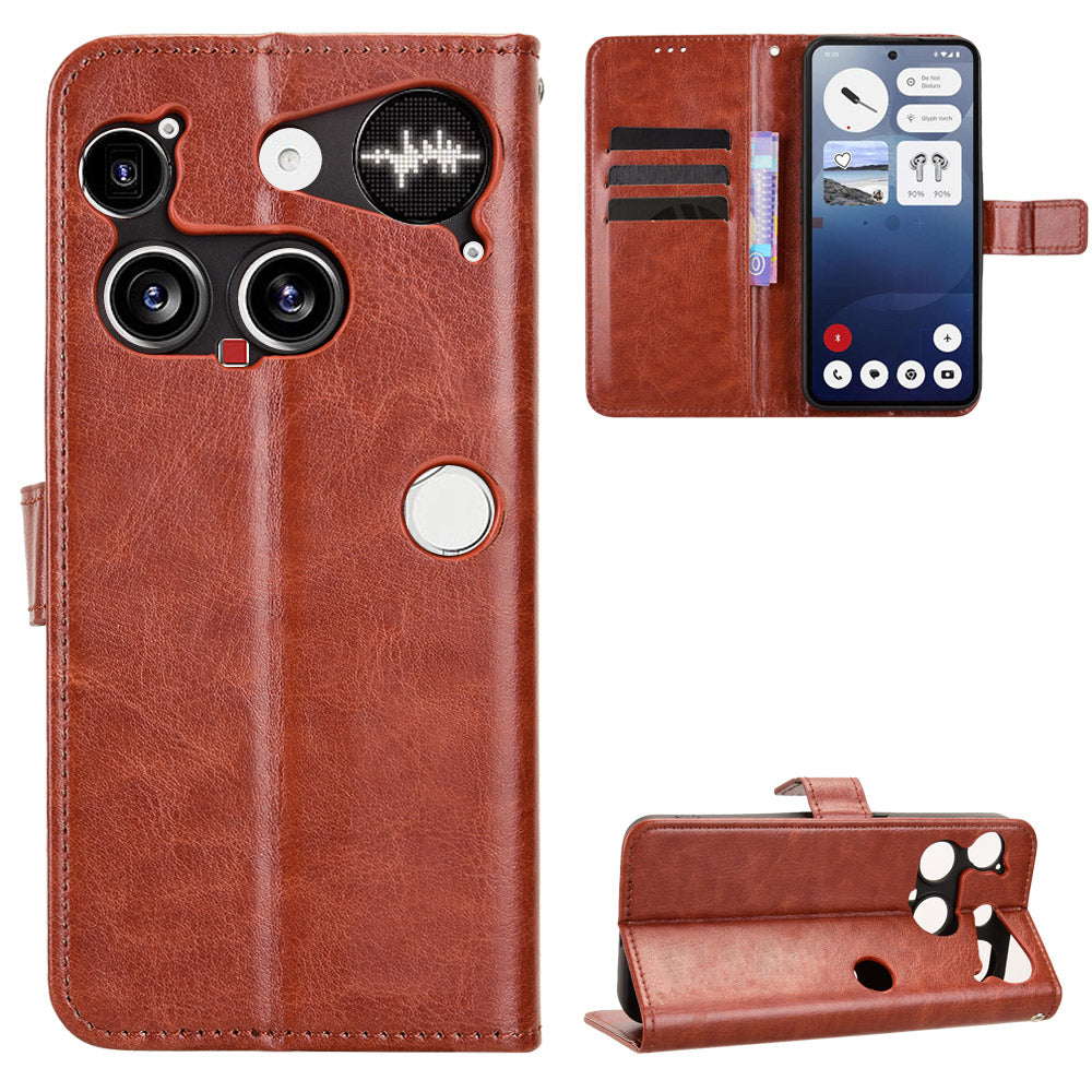 Nothing Phone (3) 5G Wallet-Handyhülle – Aus strukturiertem Leder