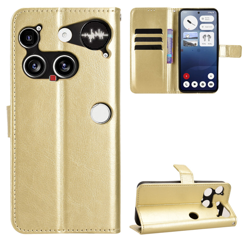 Nothing Phone (3) 5G Wallet-Handyhülle – Aus strukturiertem Leder