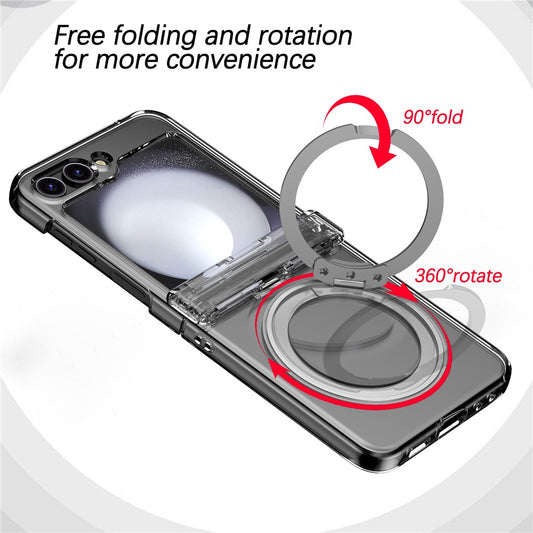 Galaxy Z Flip7 FE 5G / Galaxy Z Flip6 5G – Magnetische Handyhülle aus PC, mit Ständer