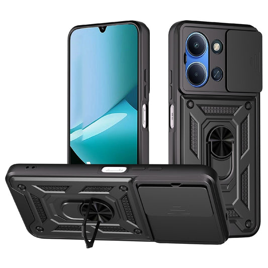 Xiaomi Redmi 15C 4G (EU) (173mm) / Xiaomi Redmi 15C 5G (EU) (173mm) Handyhülle – mit Standfunktion, mit Kamera-Schiebeabdeckung, aus TPU / PC
