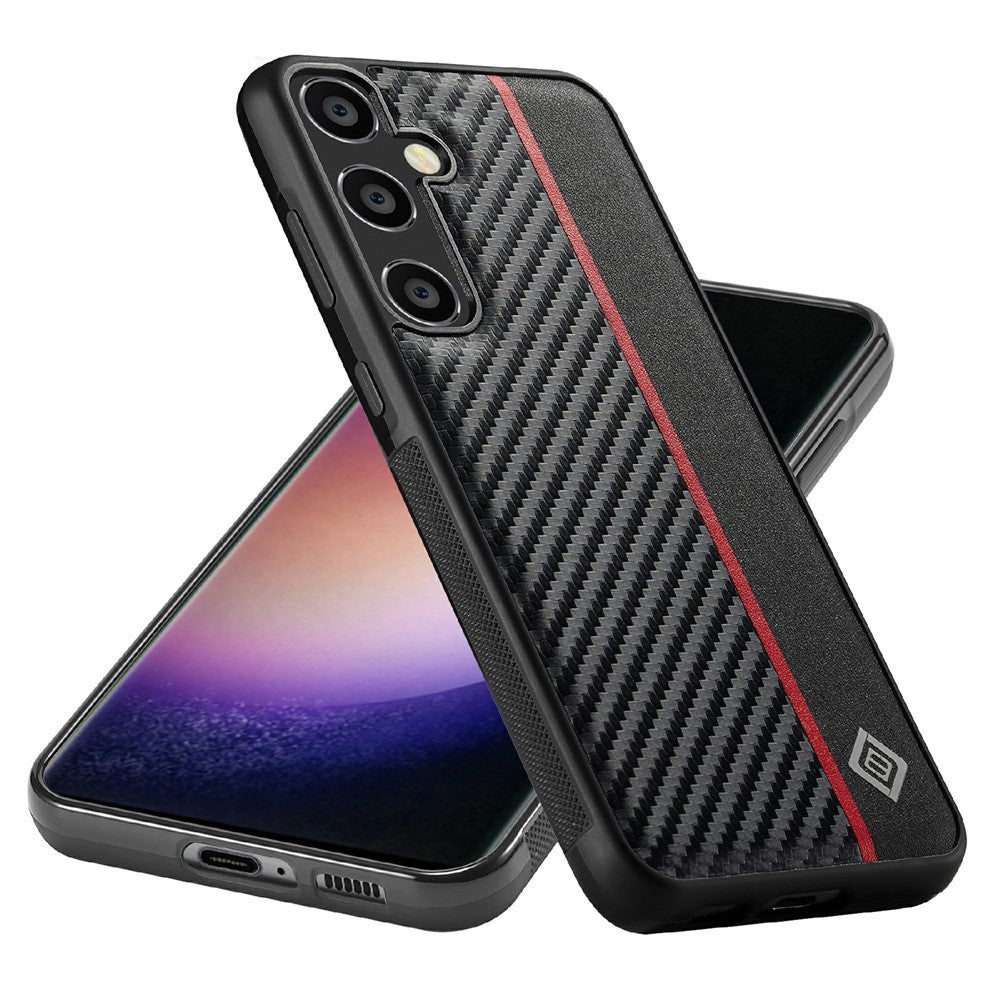 Galaxy S25 FE Stoßfeste Hülle - Carbonfaser-Optik