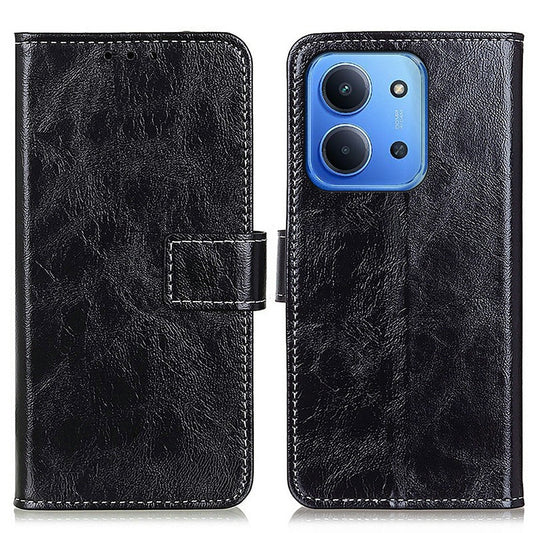Xiaomi Redmi 15C 4G (EU) (173mm) / Xiaomi Redmi 15C 5G (EU) (173mm) Handyhülle – 15C 4G (EU) (173 mm) aus Leder mit Crazy Horse-Textur