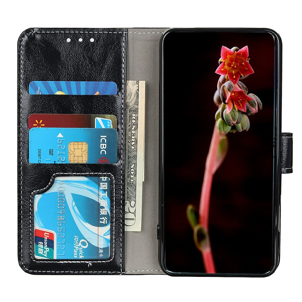 For Xiaomi Redmi 15C 5G (EU) (173mm) / 15C 4G (EU) (173mm) Case Wallet Leather Phone Cover Crazy Horse Texture