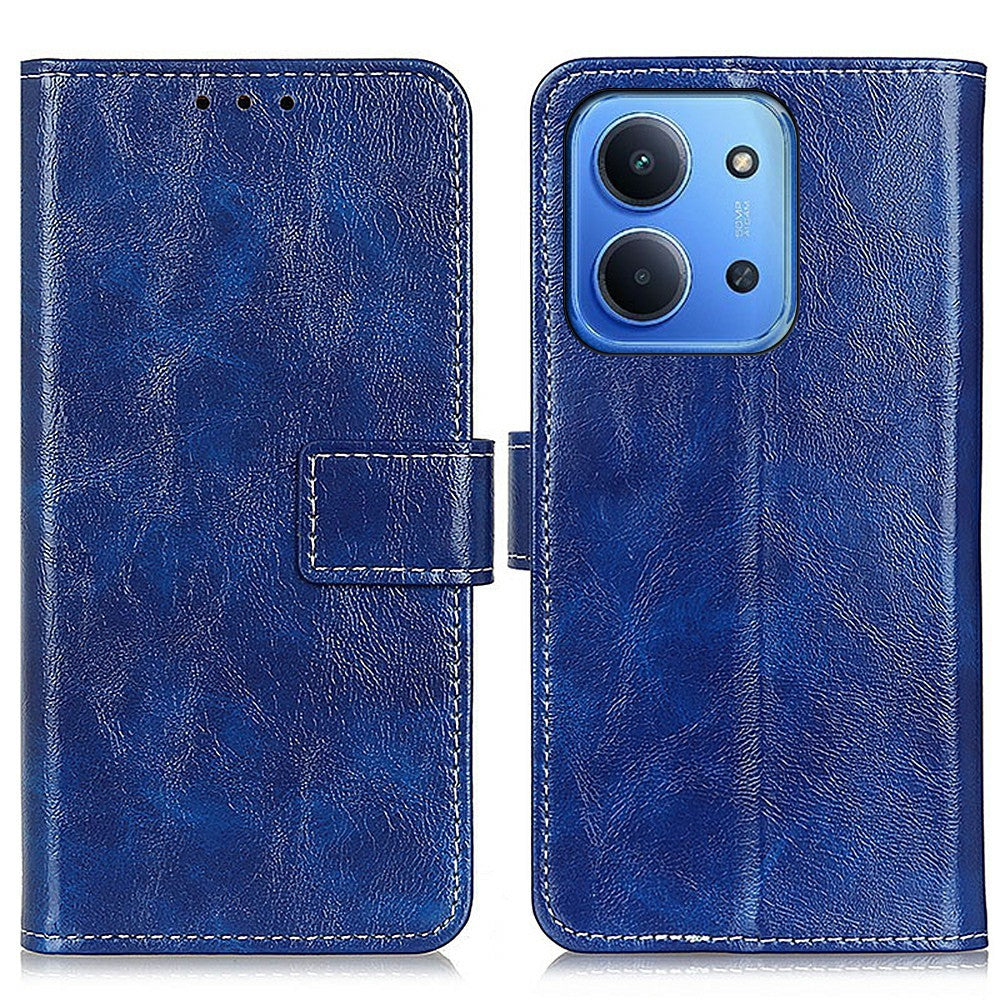 For Xiaomi Redmi 15C 5G (EU) (173mm) / 15C 4G (EU) (173mm) Case Wallet Leather Phone Cover Crazy Horse Texture