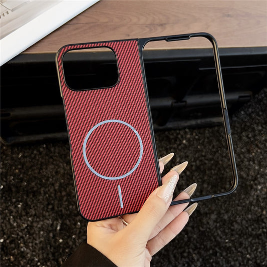 Google Pixel 10 Pro Fold Handyhülle – Magnetische , faltbare mit Kohlefaser-Textur