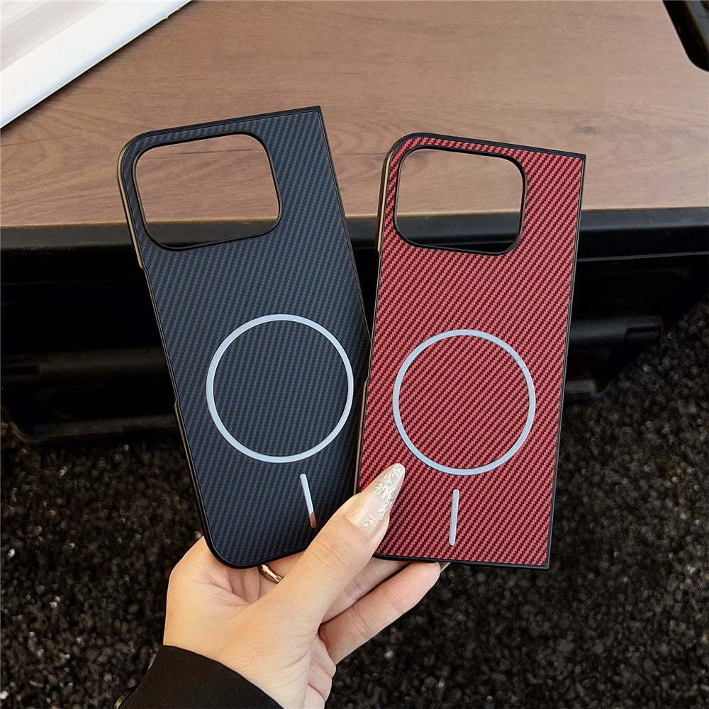 For Google Pixel 10 Pro Fold Magnetic Case Carbon Fiber Texture Folding Phone Cover