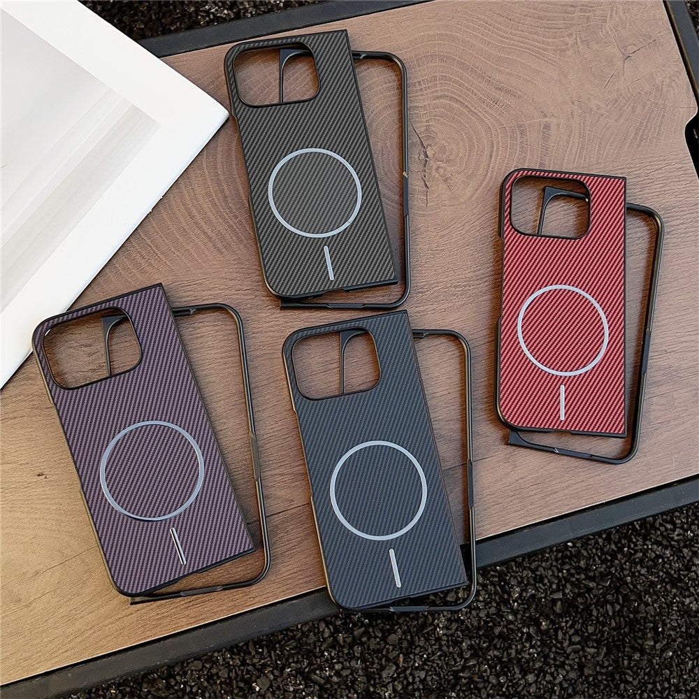 For Google Pixel 10 Pro Fold Magnetic Case Carbon Fiber Texture Folding Phone Cover