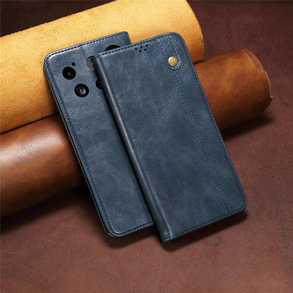 For Nothing Phone (3) 5G Case Crazy Horse Texture Waxy Leather Wallet Stand Phone Cover