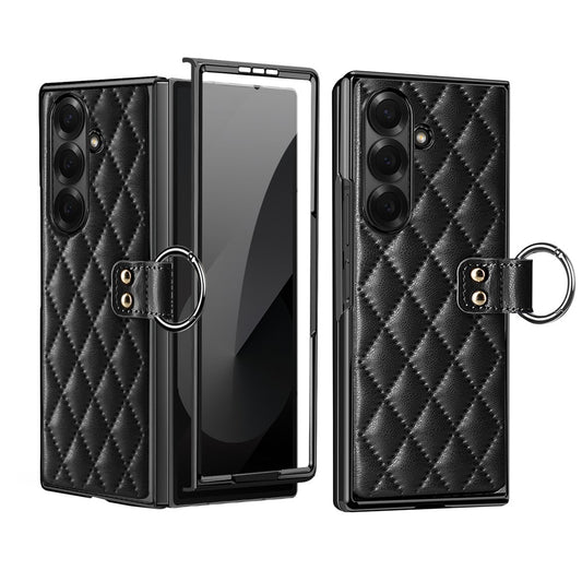 Galaxy Z Fold7 5G – Handyhülle aus Kunststoff und PU-Leder, mit Displayschutz