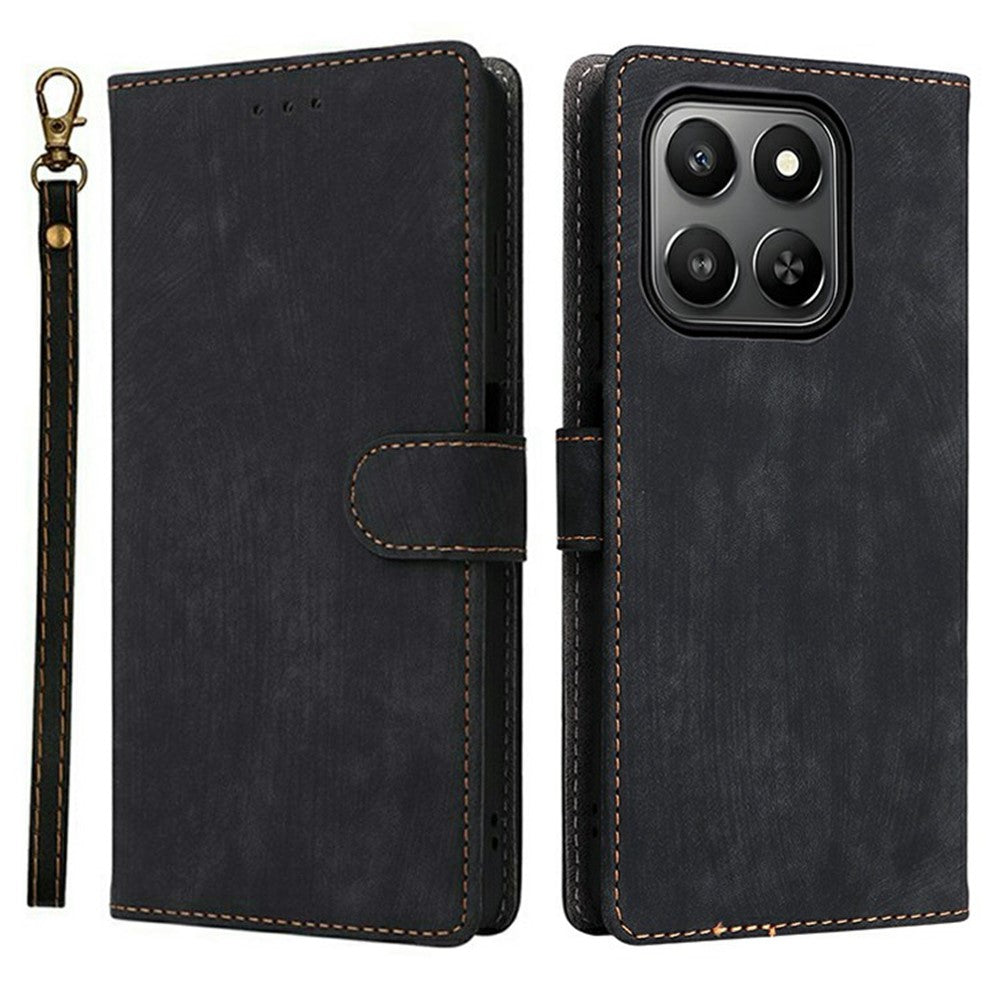 For Honor 400 Smart 5G / 4G / X7d 4G Case Wallet RFID Blocking PU Leather Phone Cover Stand with Strap