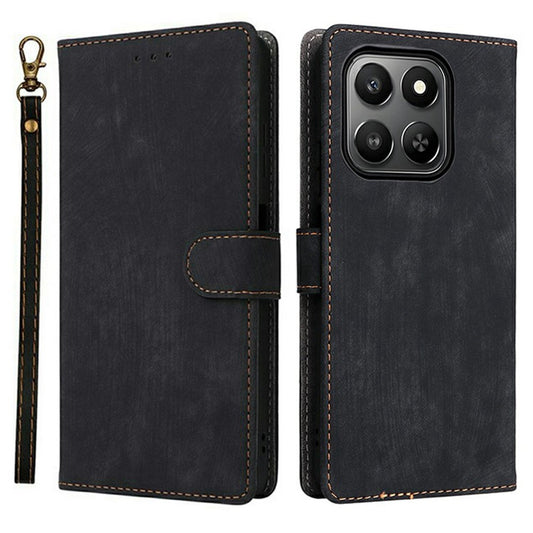For Honor 400 Smart 5G / 4G / X7d 4G Case Wallet RFID Blocking PU Leather Phone Cover Stand with Strap