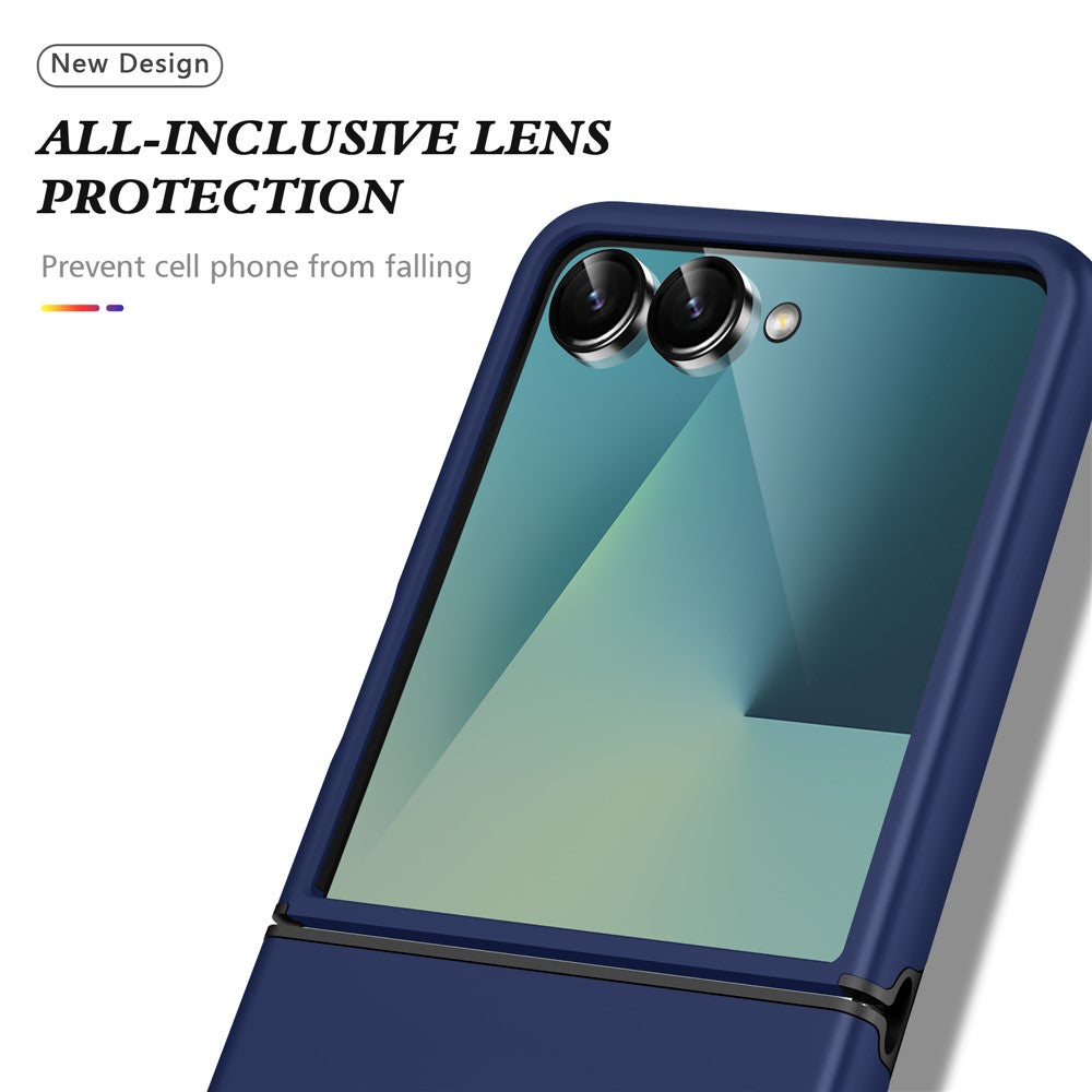For Samsung Galaxy Z Flip7 5G Case PC + TPU Phone Cover with Rotatable Ring Holder