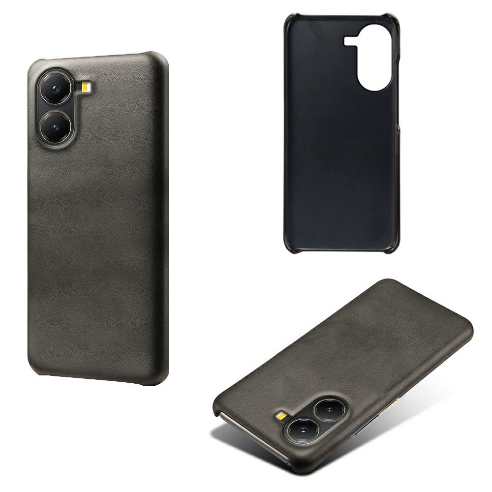For Xiaomi Poco X7 Pro 5G Case Calf Texture PU Leather Hard PC Protective Phone Cover
