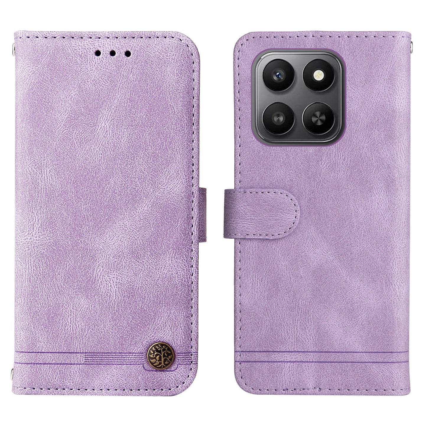 For Honor 400 Smart 5G / 4G / X7d 4G Leather Wallet Cases Skin Touch Phone Cover Stand with Strap
