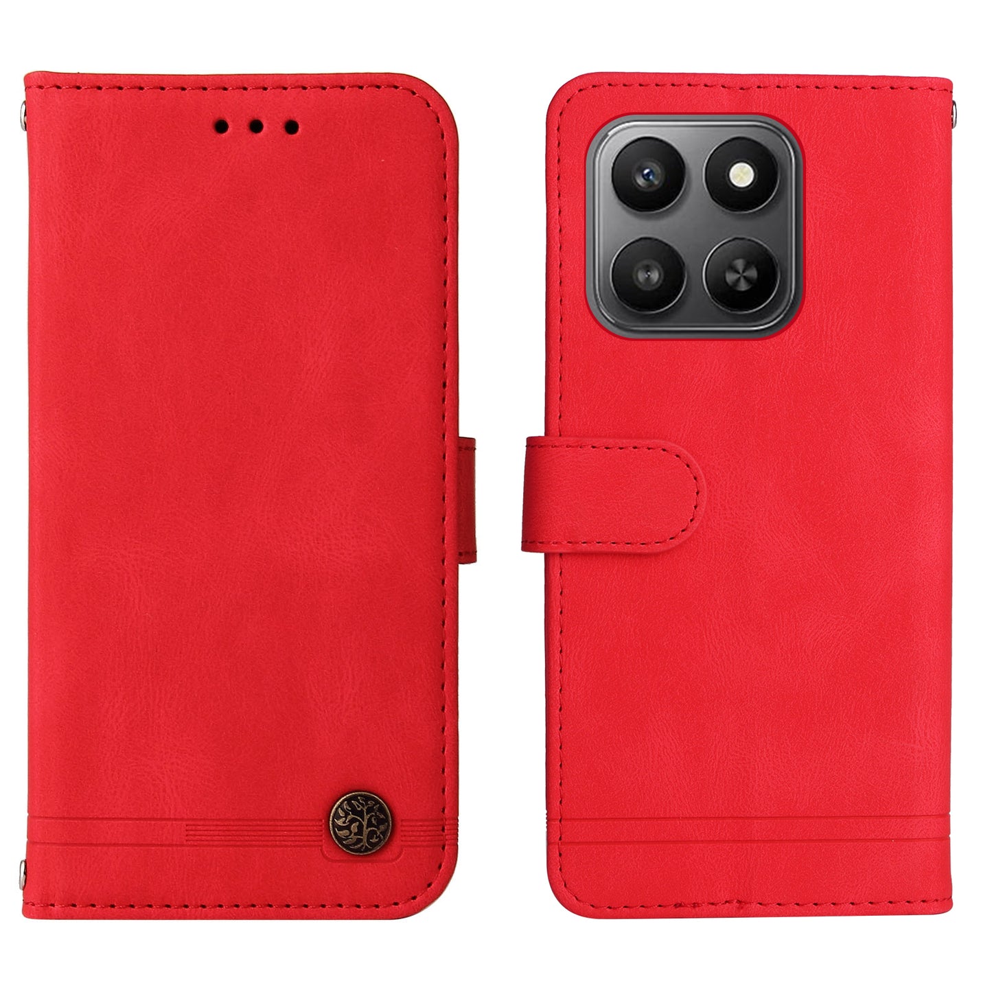 For Honor 400 Smart 5G / 4G / X7d 4G Leather Wallet Cases Skin Touch Phone Cover Stand with Strap