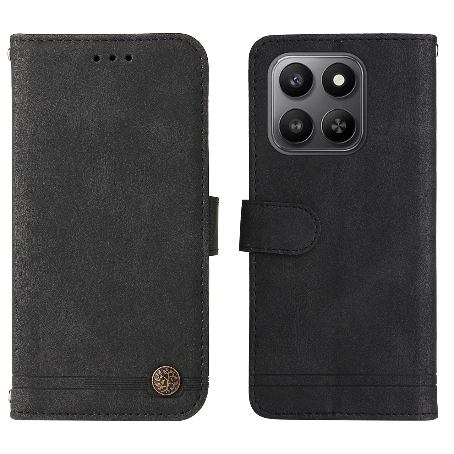 For Honor 400 Smart 5G / 4G / X7d 4G Leather Wallet Cases Skin Touch Phone Cover Stand with Strap