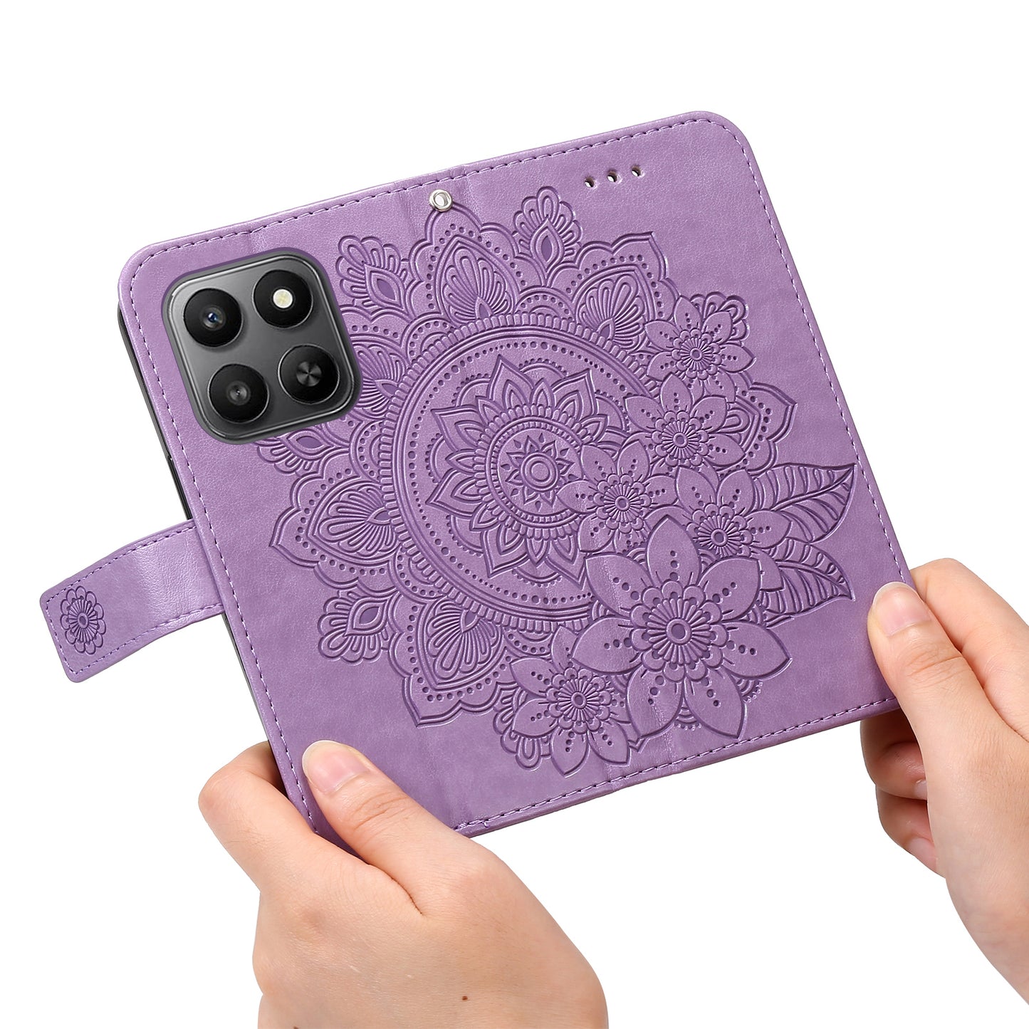 For Honor 400 Smart 5G / 4G / X7d 4G Case Floral Pattern PU Leather Wallet Stand Phone Cover