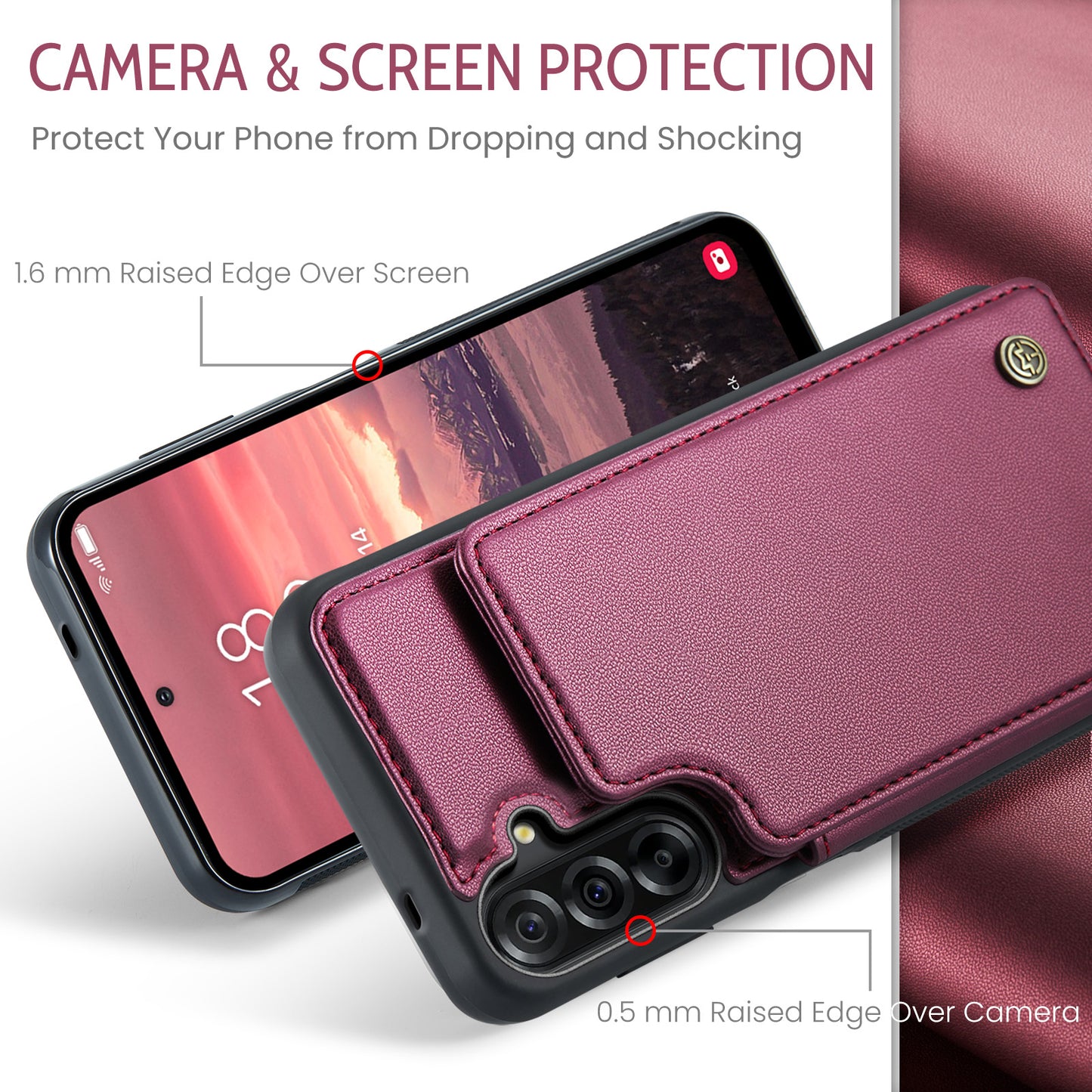 Galaxy A17 5G/4G Faltbare Wallet-Hülle – RFID & 5 Kartenfächer