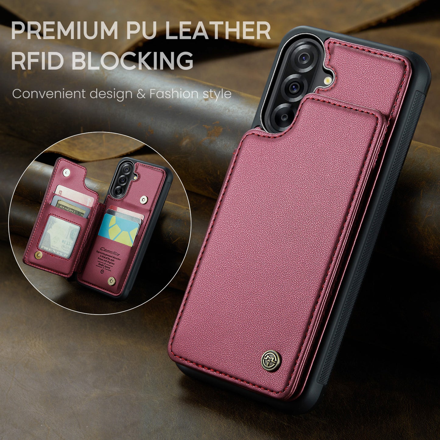 Galaxy A17 5G/4G Faltbare Wallet-Hülle – RFID & 5 Kartenfächer