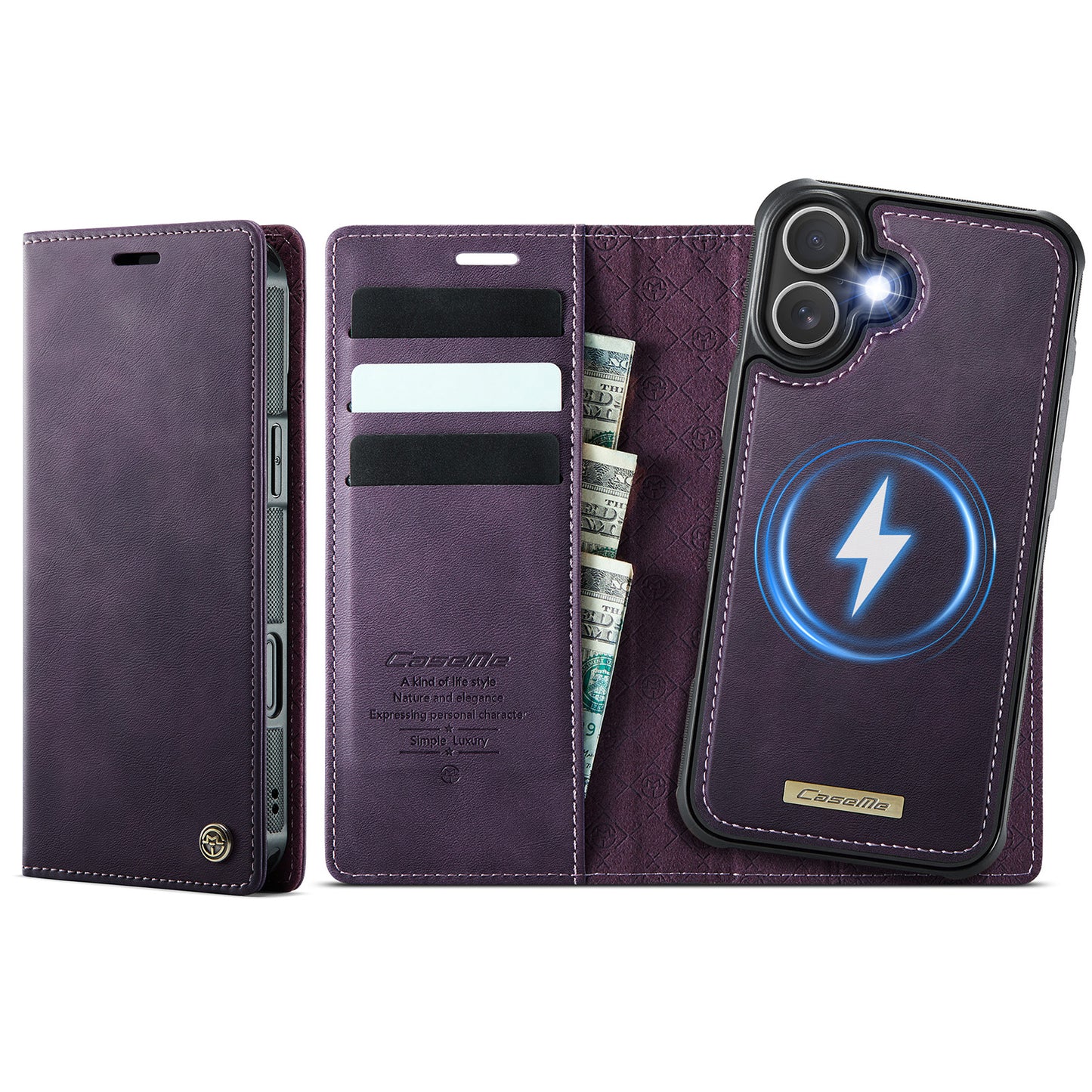 iPhone 17 Wallet-Hülle – Kompatibel mit MagSafe mit RFID-Blockierung
