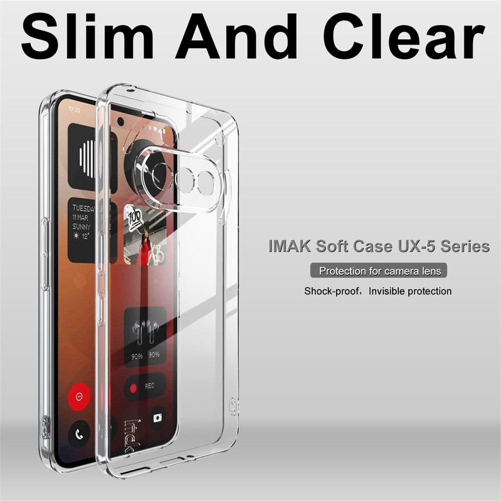 IMAK UX-5 Series For Nothing Phone (3a) Transparent TPU Phone Case Protective Phone Cover