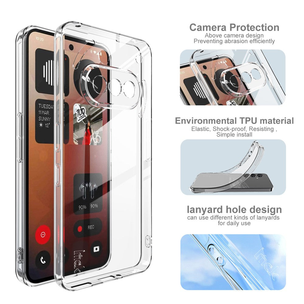 IMAK UX-5 Series For Nothing Phone (3a) Transparent TPU Phone Case Protective Phone Cover