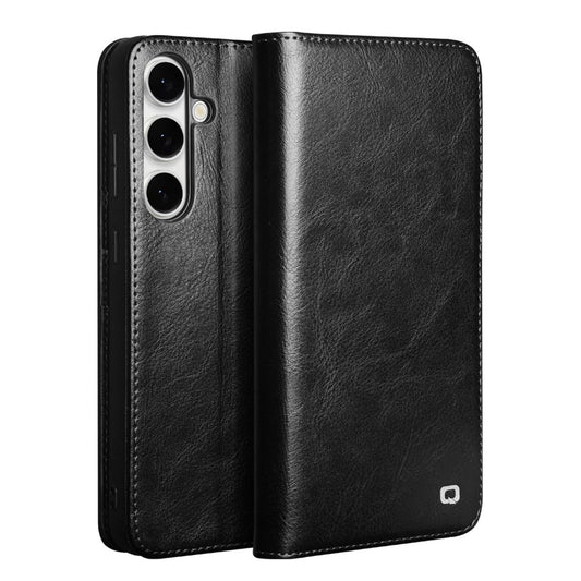 Galaxy S25 FE Echtleder-Handyhülle – Geldbörse & Standfunktion