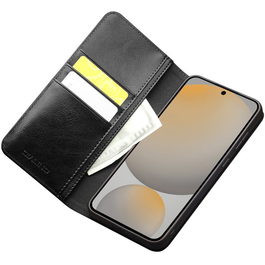Galaxy S25 FE Echtleder-Handyhülle – Geldbörse & Standfunktion