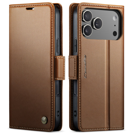 iPhone 17 Pro Glänzende Wallet-Hülle – RFID-Schutz & Ständer