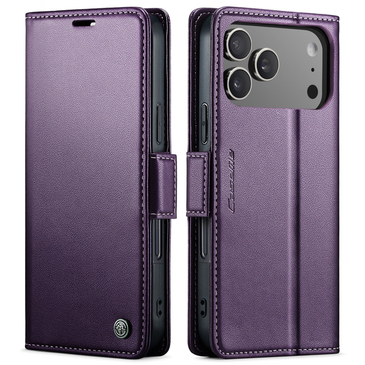 iPhone 17 Pro Glänzende Wallet-Hülle – RFID-Schutz & Ständer